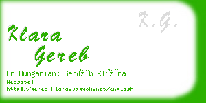 klara gereb business card